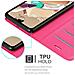 Custodia Compatibile Con Lg K41s In Rosa Vivo - Coperchio Protettiva Con Chiusura Magnetica, Funzione Stand E Tasca Per Le Carte - Foto miniatura 4