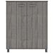 Scarpiera In Grigio Chiaro 85x40x108 Cm Legno Massello Di Pino - Foto miniatura 2