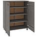 Scarpiera In Grigio Chiaro 85x40x108 Cm Legno Massello Di Pino - Foto miniatura 6