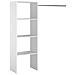 Elysee Armadio A Vista 3 Ripiani, 1 Vano Appendiabiti 160x40x180 Cm - Foto miniatura 5