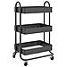 Carrello A 3 Livelli Antracite 43x34x79 Cm In Acciaio - Foto miniatura 2