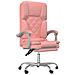 Poltrona da Ufficio Massaggiante Reclinabile rosa in Similpelle - Foto miniatura 2