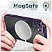 Cover Magsafe Per Iphone 12 Silicone Protezione Fotocamera Bordo Cromato Viola - Foto miniatura 2