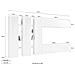 Parete Attrezzata Carmelo, Set Salotto Porta Tv A 5 Ante, Mobile Soggiorno Multiuso, 100% Made In Italy, Cm 340x30h180, Bianco Lucido - Foto miniatura 2