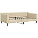 Divano Letto Con Materasso Crema 100x200 Cm In Tessuto - Foto miniatura 2