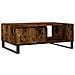 Tavolino Da Salotto Rovere Fumo 90x60x35cm In Legno Multistrato - Foto miniatura 2