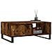 Tavolino Da Salotto Rovere Fumo 90x60x35cm In Legno Multistrato - Foto miniatura 3
