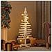 Albero Di Natale Decorativo In Legno 90 Cm Legno Massello Pino - Foto miniatura 1