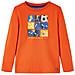 Maglietta Bambino Maniche Lunghe Stampa Partita Calcio Arancione 104 - Foto miniatura 1