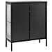 Credenza Espositiva In Vetro Sarre Metallo 90 Cm Nero - Foto miniatura 5