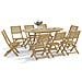 Sedie Giardino Pieghevoli 8 Pz 48,5x61,5x87 Cm Massello Acacia - Foto miniatura 1