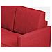 Divano Karay 2 Posti Medio (due Sedute Da 70cm) + Pouf Misure Esterne L. 158 P. 145 Colore Rosso - Foto miniatura 2