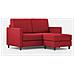 Divano Karay 2 Posti Medio (due Sedute Da 70cm) + Pouf Misure Esterne L. 158 P. 145 Colore Rosso - Foto miniatura 4