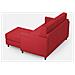 Divano Karay 2 Posti Medio (due Sedute Da 70cm) + Pouf Misure Esterne L. 158 P. 145 Colore Rosso - Foto miniatura 5
