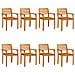 Sedie da Giardino 8 pz 59x55x85 cm Legno Massello di Acacia - Foto miniatura 1
