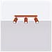 Lampada Da Soffitto Karbon 3l Rosso Ocra Sl. 1638 - Minimalista Lampada Da Soffitto Ocra Rossa 16.5x45x6.5 Cm - Foto miniatura 2