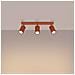 Lampada Da Soffitto Karbon 3l Rosso Ocra Sl. 1638 - Minimalista Lampada Da Soffitto Ocra Rossa 16.5x45x6.5 Cm - Foto miniatura 3