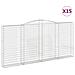 Cesti Gabbioni ad Arco 15 pz 400x30x180/200 cm Ferro Zincato - Foto miniatura 1