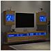 Mobili TV a Parete con Luci LED 2pz Rovere Sonoma 40x30x60,5 cm - Foto miniatura 5