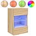Mobili TV a Parete con Luci LED 2pz Rovere Sonoma 40x30x60,5 cm - Foto miniatura 6