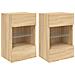 Mobili TV a Parete con Luci LED 2pz Rovere Sonoma 40x30x60,5 cm - Foto miniatura 1