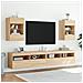 Mobili TV a Parete con Luci LED 2pz Rovere Sonoma 40x30x60,5 cm - Foto miniatura 8