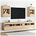 Mobili TV a Parete con Luci LED 2pz Rovere Sonoma 40x30x60,5 cm - Foto miniatura 10