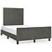 Giroletto Senza Materasso Grigio Scuro 120x190 Cm Velluto - Foto miniatura 2