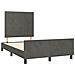 Giroletto Senza Materasso Grigio Scuro 120x190 Cm Velluto - Foto miniatura 3