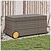 Contenitore da Giardino con Ruote Grigio 190L in Polyrattan - Foto miniatura 2