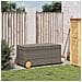 Contenitore da Giardino con Ruote Grigio 190L in Polyrattan - Foto miniatura 3