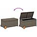 Contenitore da Giardino con Ruote Grigio 190L in Polyrattan - Foto miniatura 7