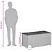 Contenitore da Giardino con Ruote Grigio 190L in Polyrattan - Foto miniatura 10