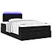 Pouf Letto Con Materasso E Led Nero 120x190cm In Velluto - Foto miniatura 3
