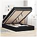 Pouf Letto Con Materasso E Led Nero 120x190cm In Velluto - Foto miniatura 1