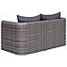 Lusso Casadino -  Divano Angolare Da Giardino 2 Pz Grigio In Polyrattan - Foto miniatura 3