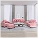 Set di Divani 4 pz con Cuscini rosa in Velluto - Foto miniatura 2