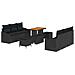 Set di divani da giardino  9 pezzi con cuscini Polyrattan nero Acacia, Divano da giardino  2 posti con cuscini Polyrattan nero, Set da pranzo da giardino vitaXL 3 pezzi con cuscini Polyrattan nero Acacia - Foto miniatura 1
