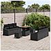Set di divani da giardino  9 pezzi con cuscini Polyrattan nero Acacia, Divano da giardino  2 posti con cuscini Polyrattan nero, Set da pranzo da giardino vitaXL 3 pezzi con cuscini Polyrattan nero Acacia - Foto miniatura 3
