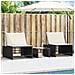 Lettini Prendisole 2 pz con Tavolino Nero in Polyrattan - Foto miniatura 2
