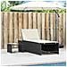 Lettini Prendisole 2 pz con Tavolino Nero in Polyrattan - Foto miniatura 3