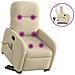 Poltrona Alzapersona Massaggiante Reclinabile Crema in Tessuto - Foto miniatura 1