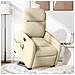 Poltrona Alzapersona Massaggiante Reclinabile Crema in Tessuto - Foto miniatura 2