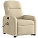 Poltrona Alzapersona Massaggiante Reclinabile Crema in Tessuto - Foto miniatura 4