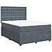 Giroletto a Molle con Materasso Grigio Scuro 160x200 cm Velluto - Foto miniatura 3