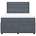 Giroletto a Molle con Materasso Grigio Scuro 160x200 cm Velluto - Foto miniatura 6