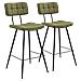 Set Di 2 Sgabelli Da Bar In Similpelle Verde Fernand - Foto miniatura 1