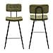 Set Di 2 Sgabelli Da Bar In Similpelle Verde Fernand - Foto miniatura 8