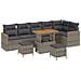 Set Divano da Giardino con cuscino 9 pcs Grigio Poly Rattan - Foto miniatura 1