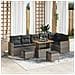 Set Divano da Giardino con cuscino 9 pcs Grigio Poly Rattan - Foto miniatura 2
